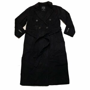 XS / Madewell Black Italian Fabric Coat